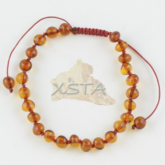 Adults adjustable amber bracelet cognac color Adults adjustable amber bracelet cognac color