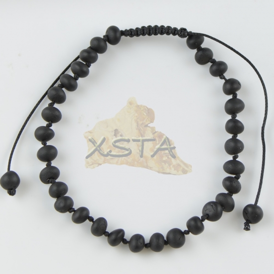 Womens adjustable amber bracelet raw black color Womens adjustable amber bracelet raw black color