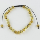 Womens adjustable amber bracelet raw green color Womens adjustable amber bracelet raw green color