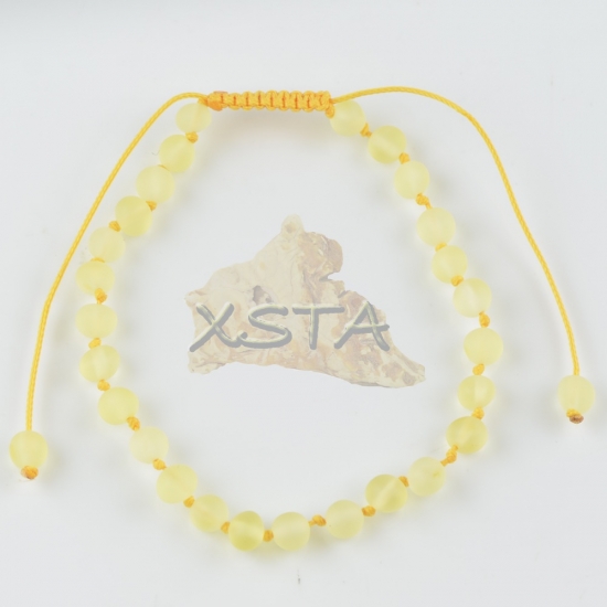 Womens adjustable amber bracelet raw yellow color Womens adjustable amber bracelet raw yellow color
