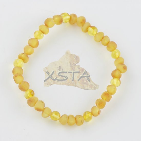 Amber raw honey beads bracelet Baroque