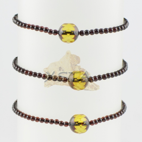 Amber bracelet Small bracelet cherry color Amber bracelet Small bracelet cherry color