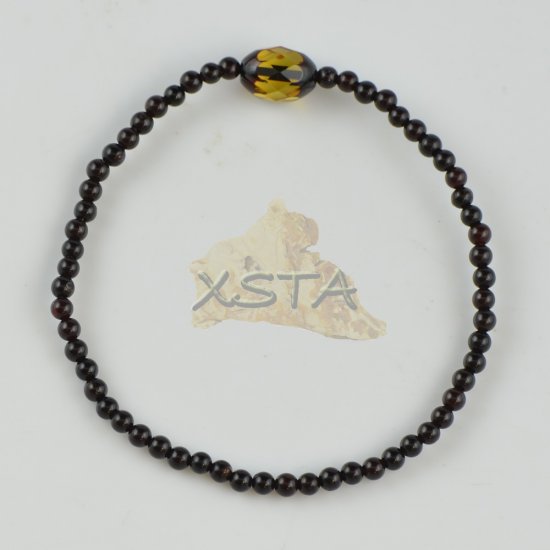 Cherry amber beads bracelet for women