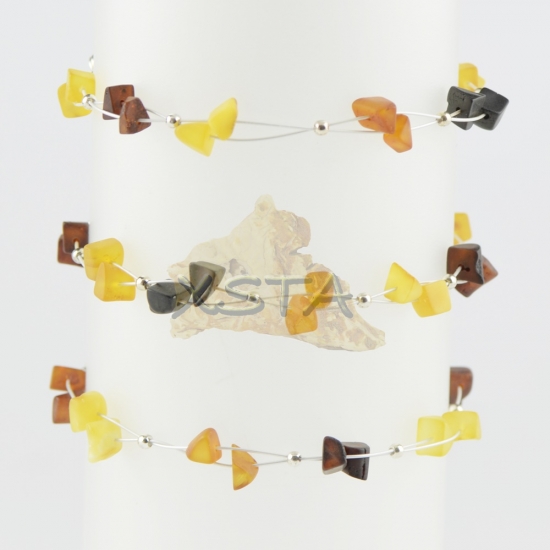 Natural amber bracelet with wire for adults Natural amber bracelet with wire for adults