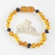 Cognac baroque bead bracelet with raw cherry beads Cognac baroque bead bracelet with raw cherry beads