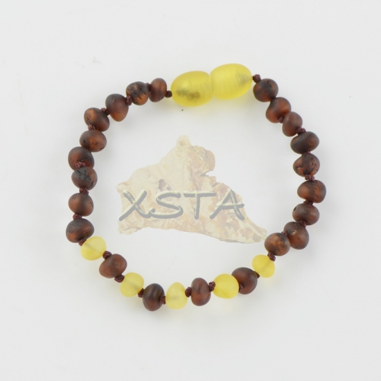 Amber teething bracelet with raw amber beads Amber teething bracelet with raw amber beads