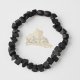 Amber bracelet black raw beads 21 cm