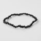  Amber bracelet natural beads black color 18 cm