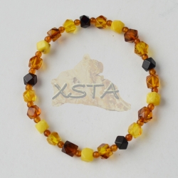  Amber bracelet natural beads mix color