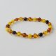  Amber bracelet natural beads mix color