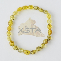 Olive light green amber bracelet