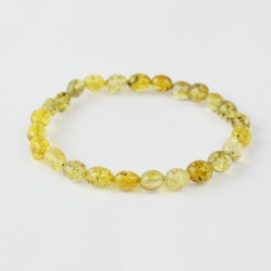 Olive light green amber bracelet