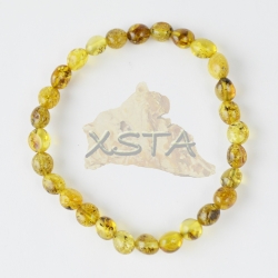 Olive medium green amber bracelet