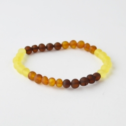 Genuine amber raw beads bracelet