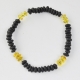 Amber bracelet 21 cm for men polished raw beads