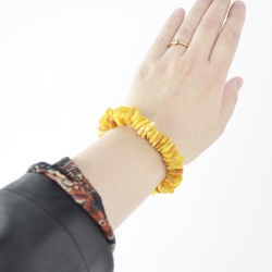 Amber bracelet matt yellow color new jewelry