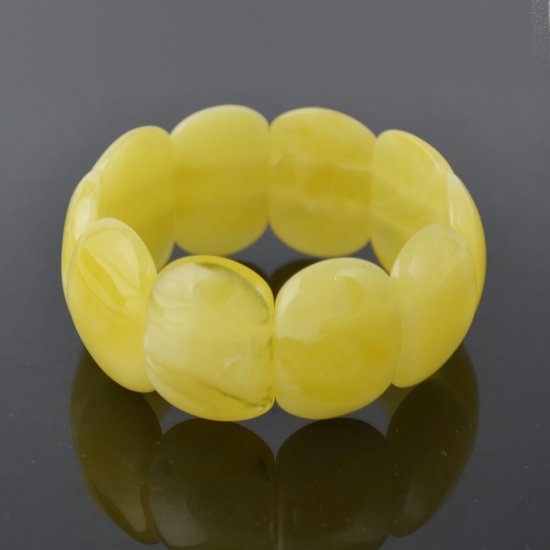 Amber bracelet matt yellow color new jewelry