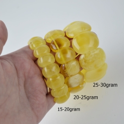 Amber bracelet matt yellow color new jewelry