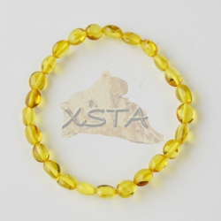 Olive yellow amber bracelet polished