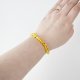 Olive yellow amber bracelet polished