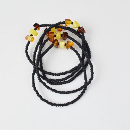 Polish Amber bracelet multi with screw clasp