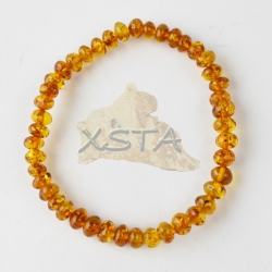 Dark cognac beads amber bracelet small beads