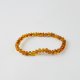 Dark cognac beads amber bracelet small beads