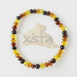 Amber bracelet cognac cherry mix 22 cm for men