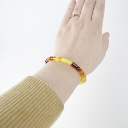 Baltic Amber bracelet barrels round beads