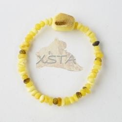 Amber bracelet 18cm with baroque matt