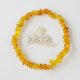 Amber bracelet chips natural yellow beads