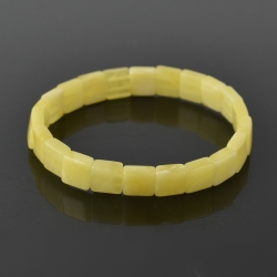 Matt amber bracelet flat cube beads