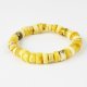 Amber bracelet matt beads 21 cm for men