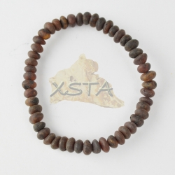 Amber bracelet cherry men raw beads 21 cm