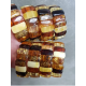 Mix color amber massive bracelet