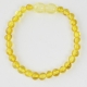 Amber teething bracelets Polished lemon