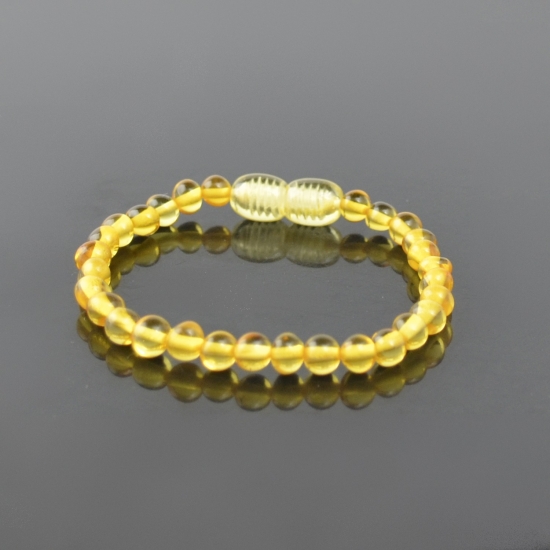 Amber teething bracelets Polished lemon