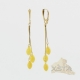 Amber earrings with Butter Color beads Amber earrings with Butter Color beads