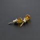  Baltic amber earrings faceted round beads