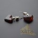  Baltic amber earrings cherry heart shape