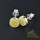 Stud Baltic amber earrings