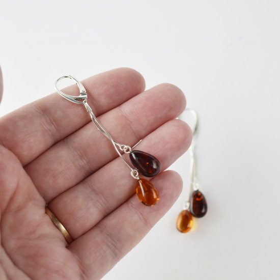 Baltic amber earrings for women
