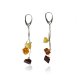 Amber Irregular shape cognac white and cherry earrings