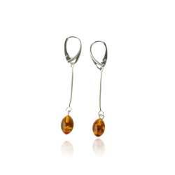 Olive shape cognac earrings
