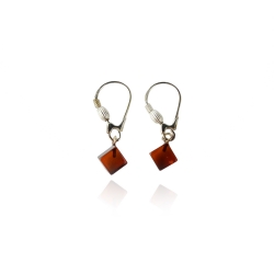 Square dark cognac earrings Square dark cognac earrings