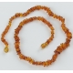 Amber necklace chips cognac beads Amber necklace chips cognac beads