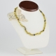 Amber necklace baroque polished green Amber necklace baroque polished green