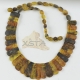 Amber kolje necklace green color Amber kolje necklace green color