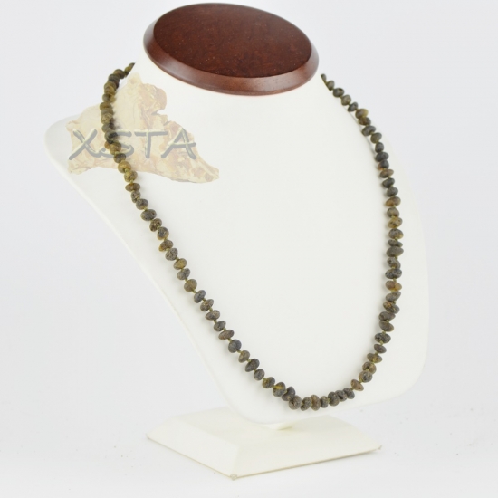 Amber necklace raw green For men Amber necklace raw green For men