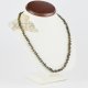 Amber necklace raw green For men